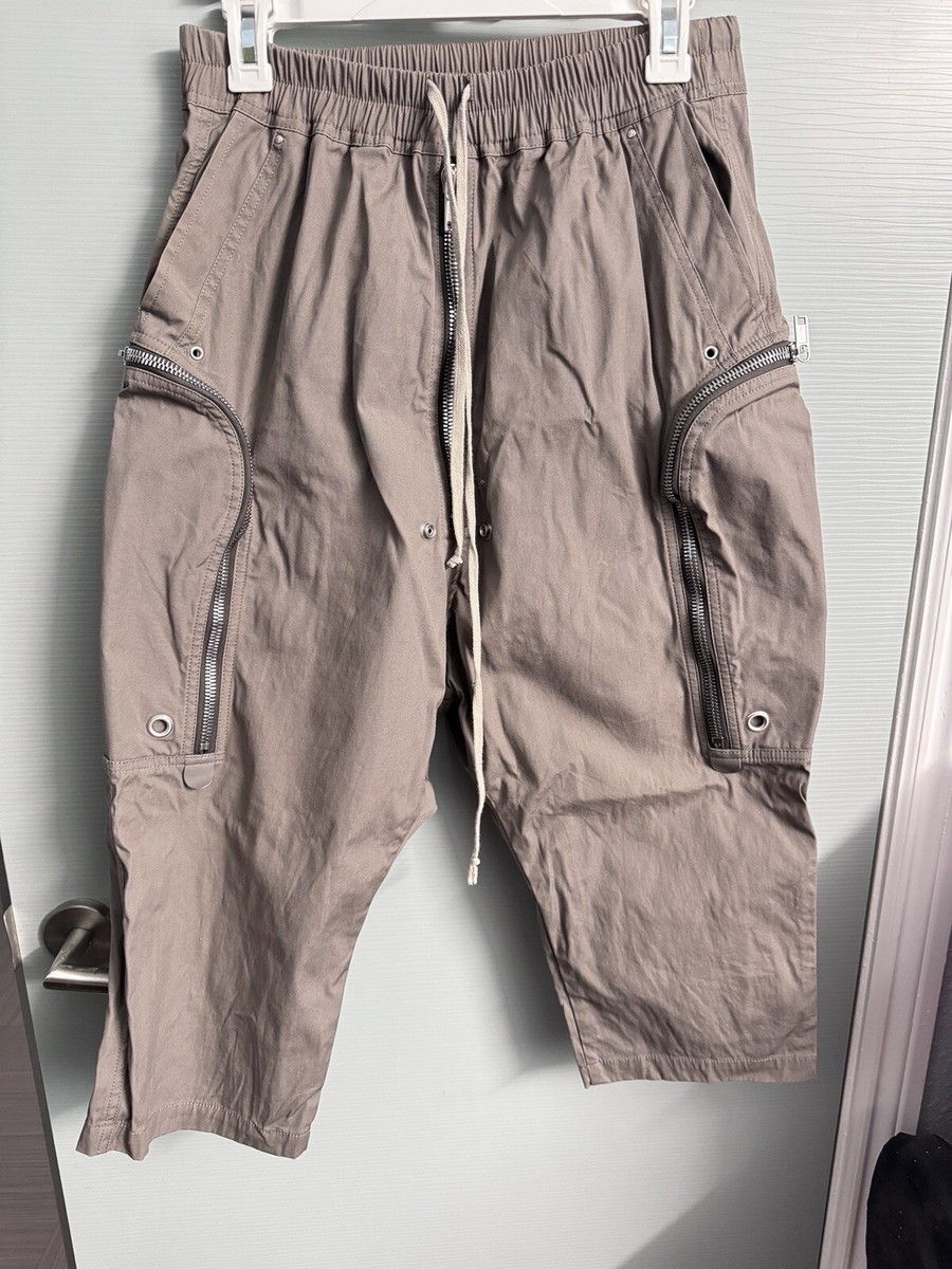 パンツ RICK OWENS BAUHAUS BELA CROPPED PANTS RICK OWENS MEN BAUHAUS BELA CROPPED PANTS BLACK SS23