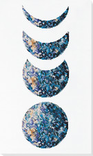 Moon phases w Bead Embroidery Kit   DIY Beaded Home Decor Wall Art