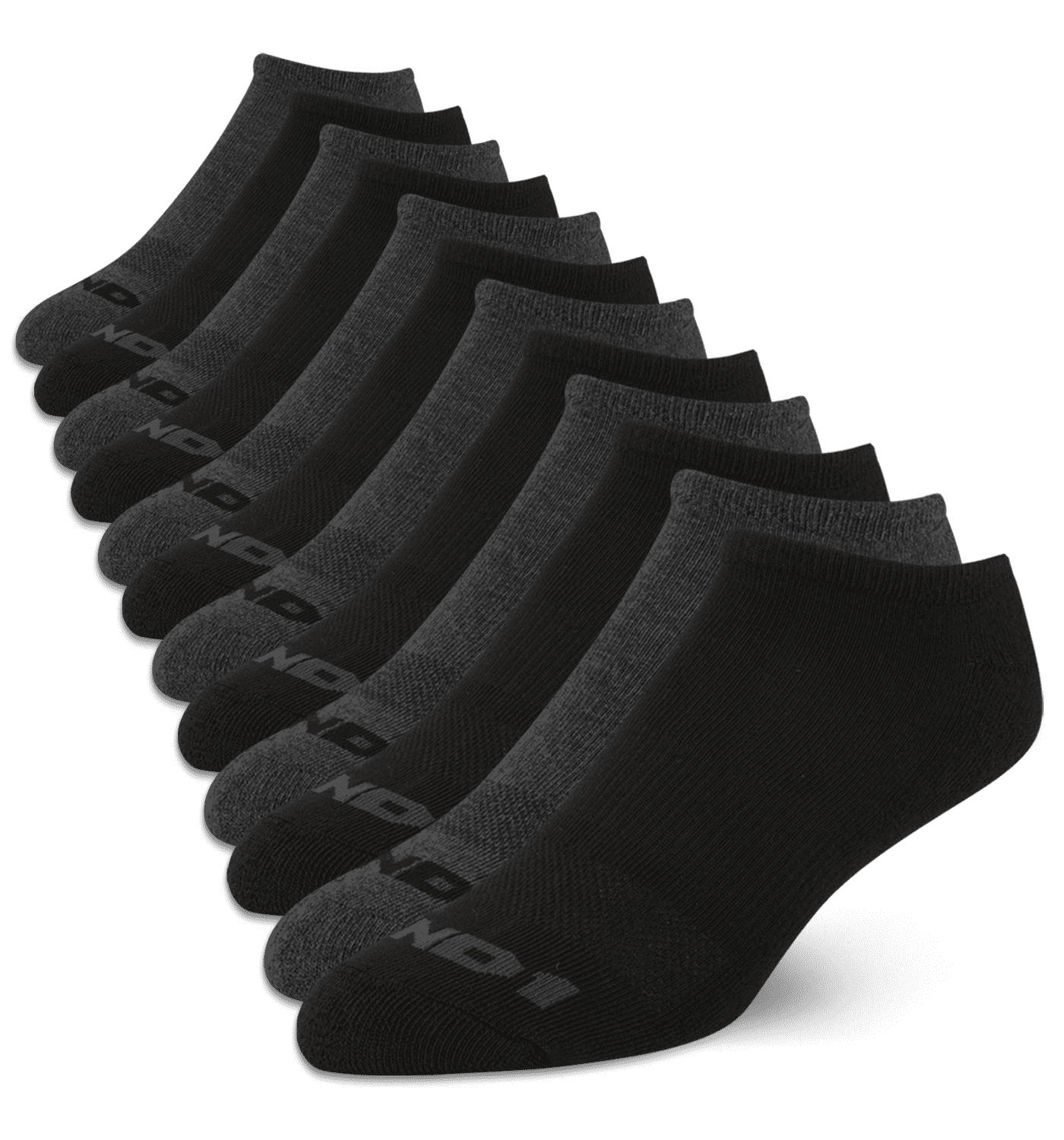 AND1 Men's No-Show Cushioned Socks 12-Pack Breathable Comfort  -image