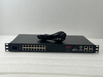 APC AP5401 16 port Analog CAT5 KVM Switch w/ PWR CORD INCLUDED FREE SHIPPING !!