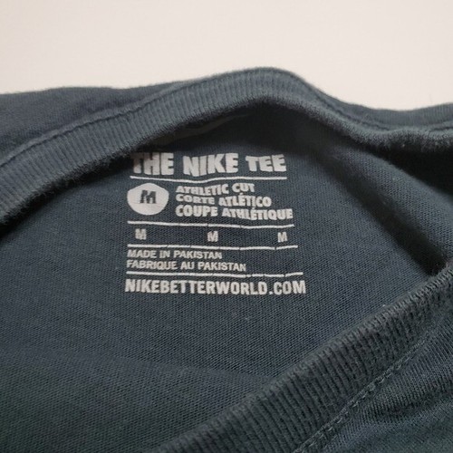 Nike Girls Med Tee Metallic blue swish pink letter - Picture 2 of 5