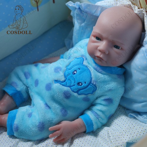 18.5" Drink-Wet System Newborn Boy Handmade Full Silicone 3KG Reborn