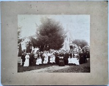 Large Antique 19th Century Original Photograph Robson Reunion David Rogers House