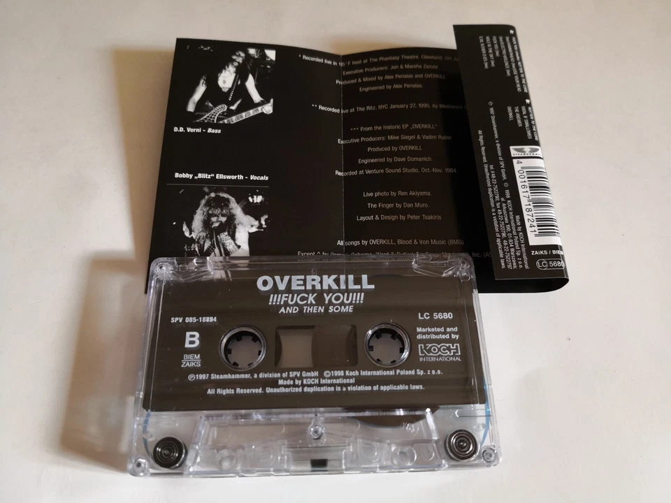 Overkill  Fuck You and then Some MC Cassette Exodus Testament Megadeth Metallica - Image 4 of 4
