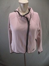 NIKE Size S Womens Pink Cotton Full Asymmetric Zip Pocket Athletic Jacket 487