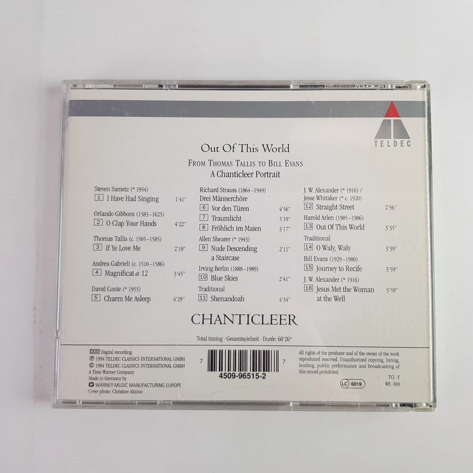 CD Chanticleer Out Of This World Thomas Tallis Bill Evans O Clap Your Hands Foto 2 de 4
