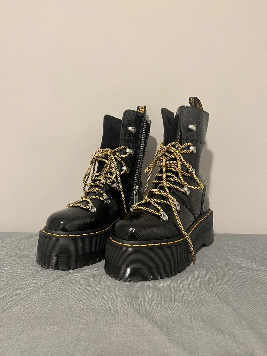 Dr. Doc Martens Ghilana Max Distressed Patent Leather Platform