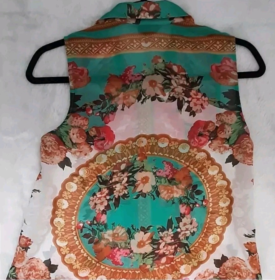 Top Shop Floral High Low Top Womans Size 2 Multicolor Sleeveless eBay