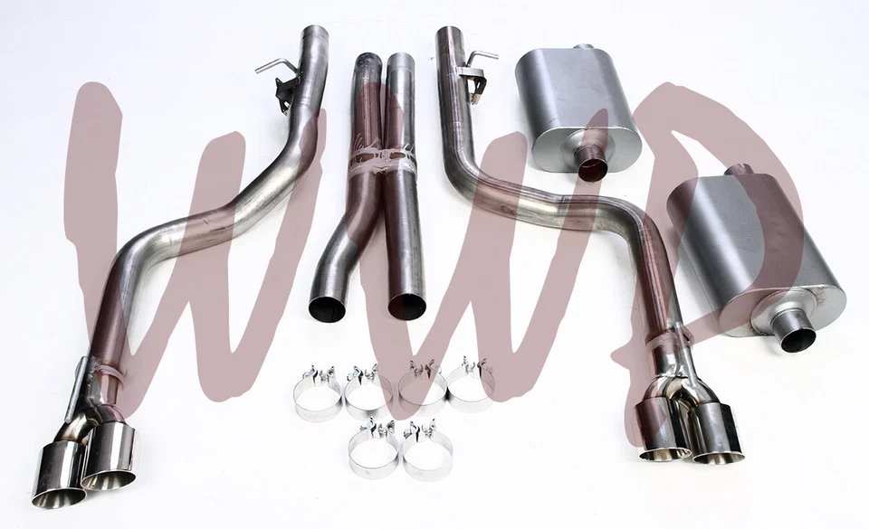 Dual 3" CatBack Exhaust X Pipe System 15-23 Challenger SRT Scat Pack & Hellcat - Image 3 of 3