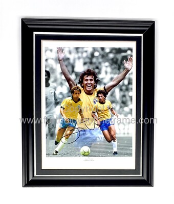 Zico Hand Signed Brazil World Cup Football Soccer Photo Memorabilia COA  AFTAL UK
