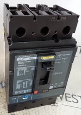 Square D JGL36175 175 Amp 600 VAC 35ka@480v 3 Pole Powerpact J Breaker TESTED