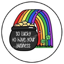 SO LUCKY TO HAVE YOUR BUSINESS ST PATRICKS DAY ENVELOPE SEALS LABELS STICKERS