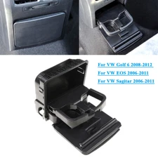 Rear Armrest Central Console Cup Drink Holder fit VW For VW Golf 6 EOS Sagitar