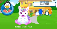 Webkinz Classic Rainbow Sparkle Fawn *Virtual Code Only* Promo Pet