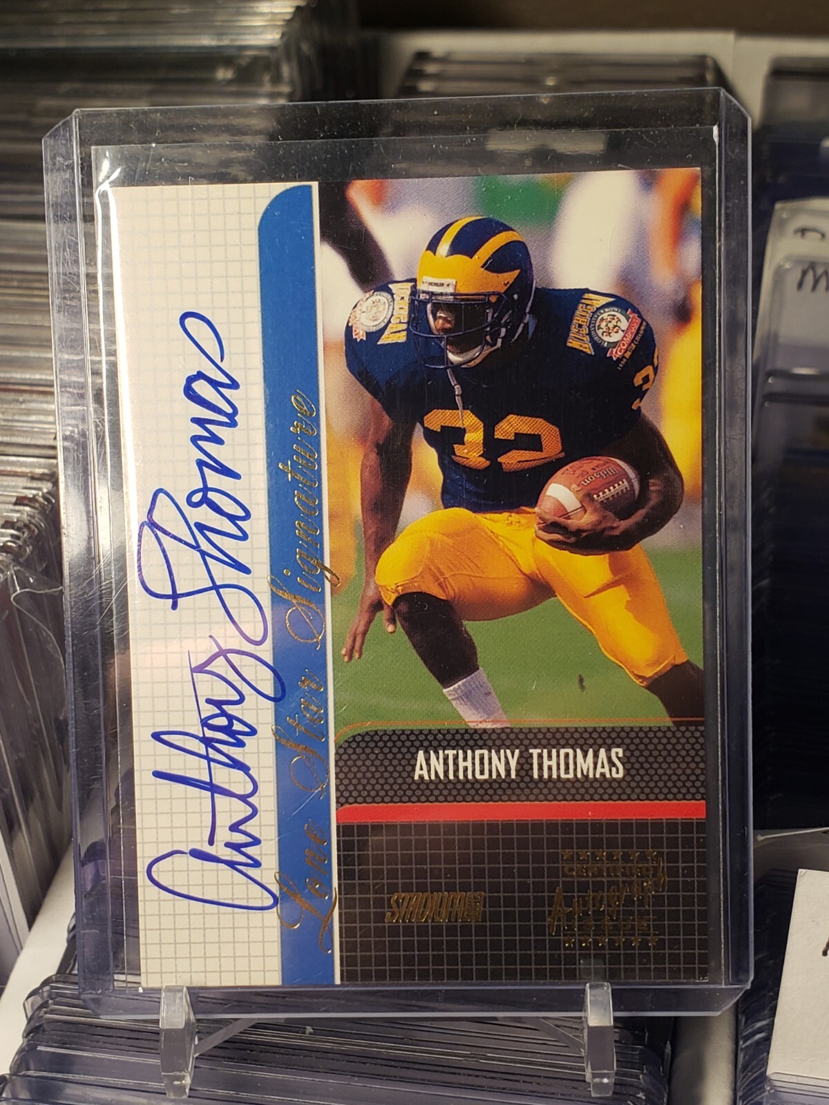 Anthony Thomas Stadium Club Lone Star Signatures #LSAT Autograph Lone Star