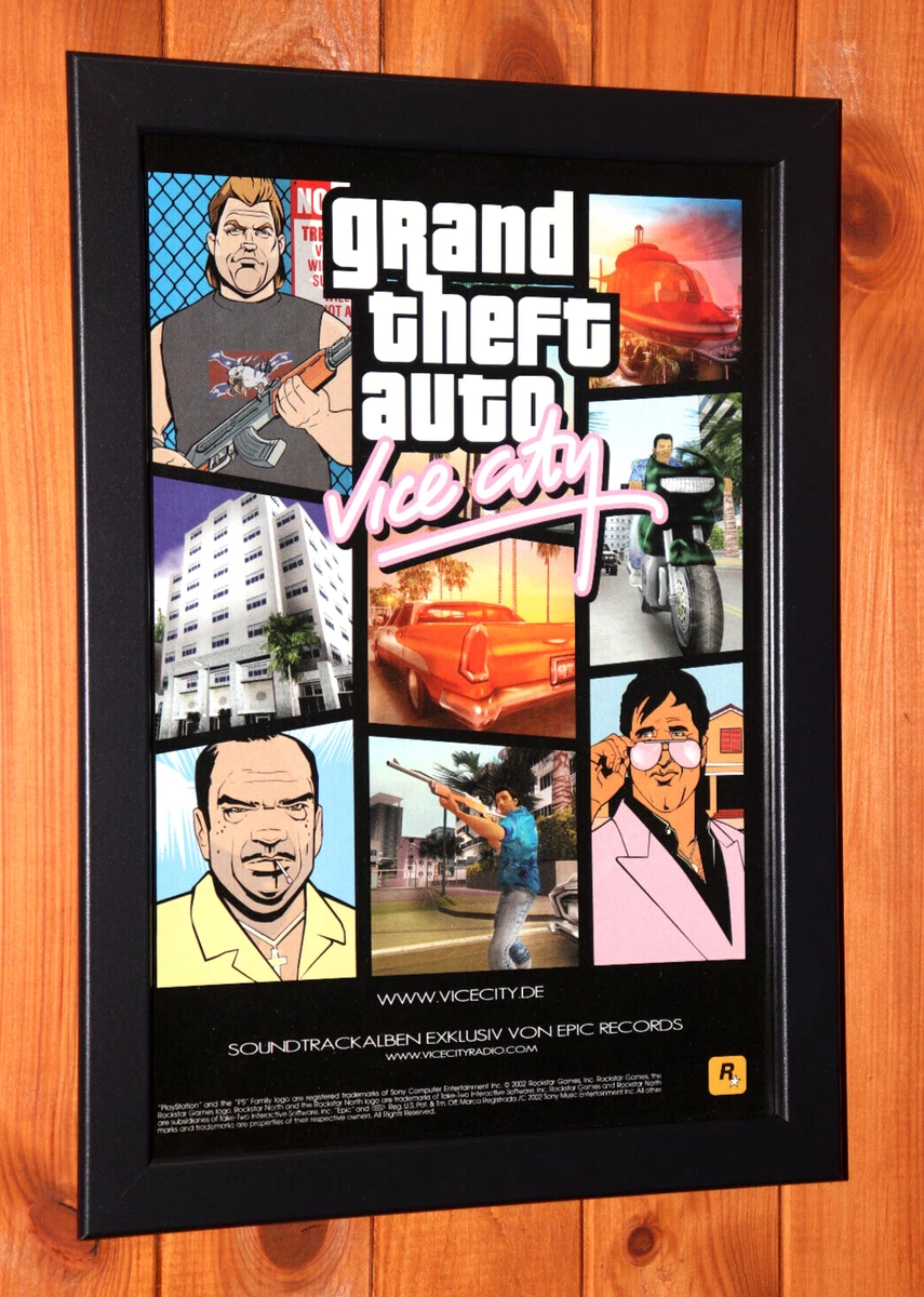 Grand Theft Auto Vice City Poster In Video Game Merchandise for