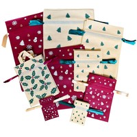 Geschenkpapier 30 Geschenkbeutel, GeschenktüTen Weihnachten Aus Stoff Gefertigt