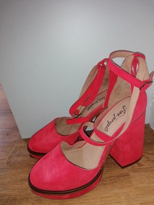 free people red sandals