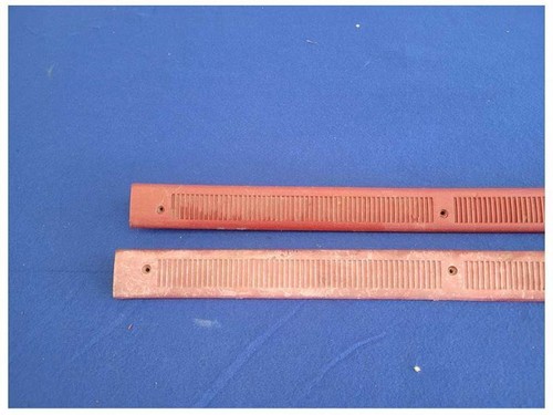 1987-1993 Ford Mustang GT LX 5.0L Pair of Door Sill Scuff Plates Red Trim 2298 - Picture 3 of 12