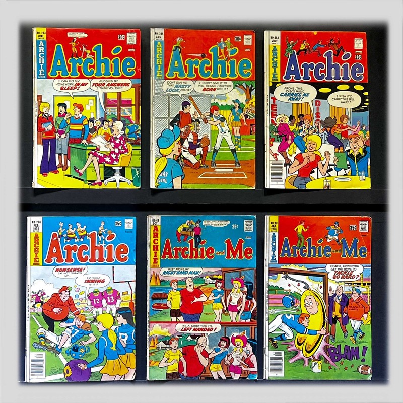 ARCHIE COMICS, Mixed series, Lot of 50 issues —MID to LOW GRADE— Bronze, Fawcett