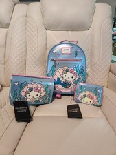 Loungefly Sanrio Hello Kitty Mermaid Metallic Mini Backpack, Crossbody, & Wallet