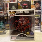 Funko Pop! Marvel Venom on Throne Pop in a Box Glow #965 SIGNED SAM DE LA ROSA