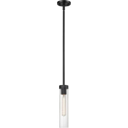 Z-Lite 740P-ROD-MB Beau 1 Light 4.75 inch Matte Black Pendant Ceiling Light - Picture 1 of 8