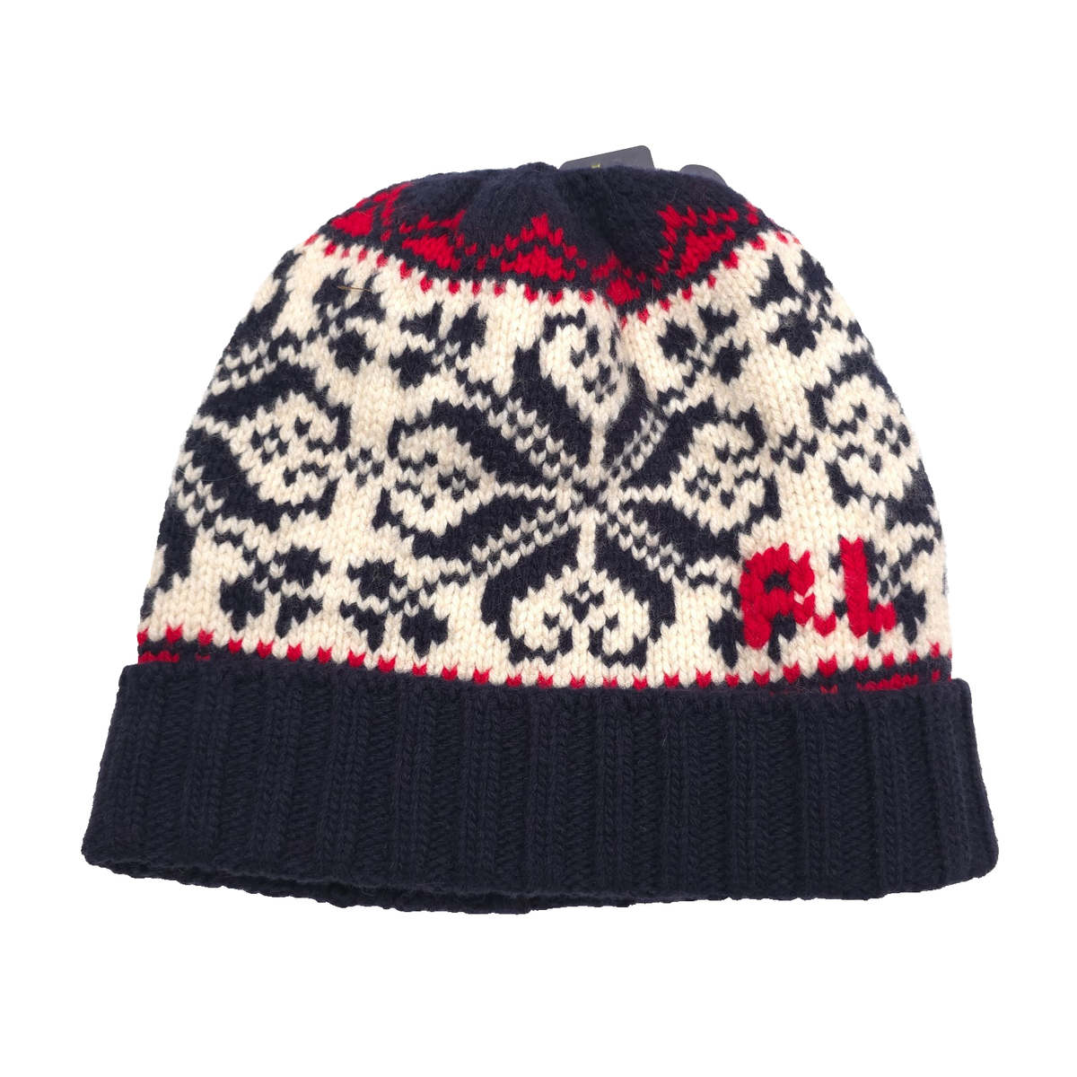 Polo Ralph Lauren Snowflake Beanie Mens One Size Blue White 