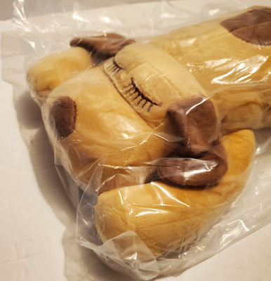 Brown & Beige Sleeping Dog Plush Toy Stuffed Animal, Soft Cuddly Pet, Medium