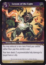 Moderate Play WoW TCG Lesson of the Light Wrathgate World of Warcraft