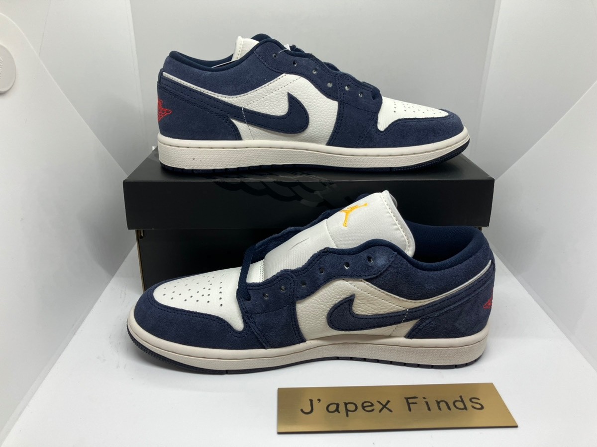 Nike Air Jordan 1 Low SE IO7448-400 Obsidian University Gold Men's