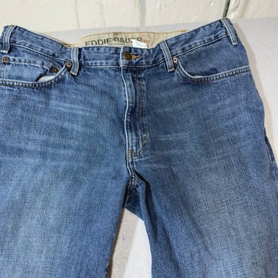 Eddie Bauer Straight Leg Jeans Mens 38x34 Blue Good Cotton EB374431-R-WDA