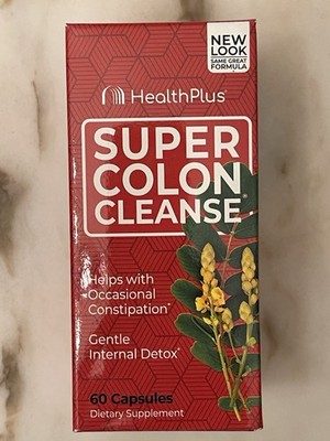 Health Plus Super Colon Cleanse Detox Capsules 60 Gluten-Free June2026