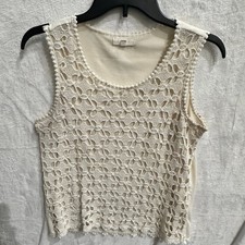 ADIVA Crochet Lace Tank Top - Size M