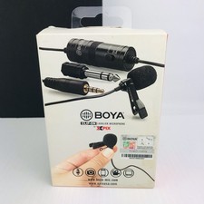 New BOYA XPIX Clip-on Mini Mic Microphone 3.5mm Lavalier Mic For DSLR