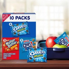 Nabisco Cookie Variety Pack, OREO Mini, Nutter Butter Bites, , 10 Snack Packs