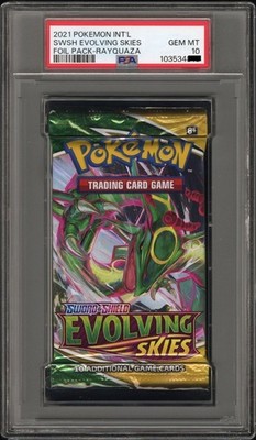 New ポケモンカードEvolving Skies Sealed Pokemon Evolving Skies Rayquaza Art Authentic Sealed Booster Pack