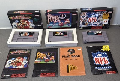 Super High Impact NFL Football Lot (SNES) Super Nintendo CIB Complete Tested