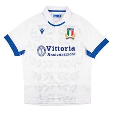 Men's Away Rugby Shirt White 2023-2024 Italy Replica Tackle Sport Jersey T-Shirt