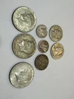 Silver Coin Lot -90% Silver Quarters, Mercury Dimes, Half Dollars & a War Nickel