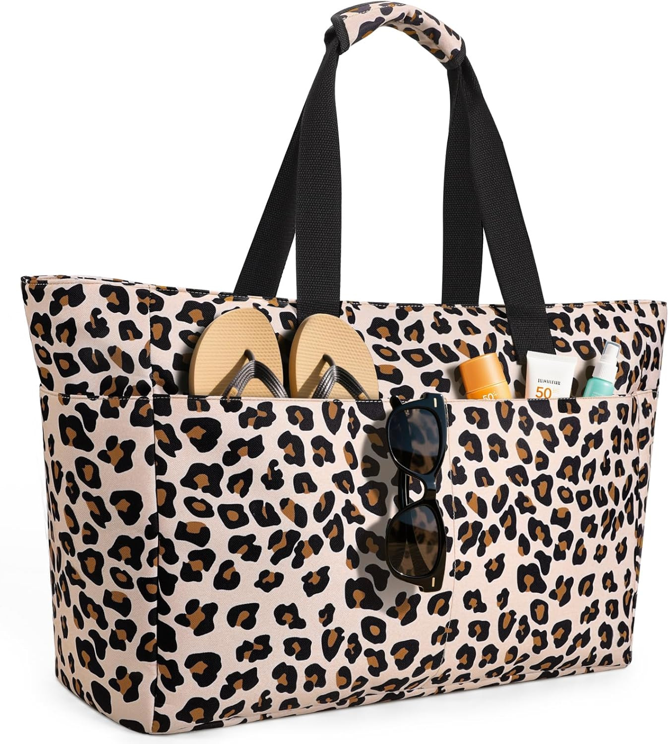 Borsa Mare Grande XXL Famiglia, Borsa Spiaggia Con Chiusura Zip E Impermeabile,