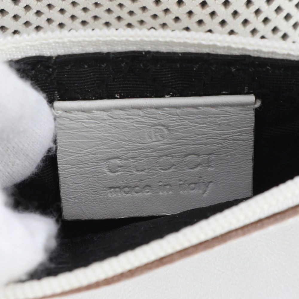 Gucci 92707 White Leather Shoulder Bag Women's Crossbody Authentic Rare thumbnail 9