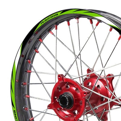 Green Dirtproof 21''F&18''R Rim Wheel Sticker R03B For BETA 450 RS 2008-2014