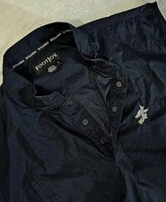Salem Country Club Embroidered Witch Logo Navy Blue Wind Vest Men's Size Large