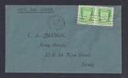 JERSEY CHANNEL ISLANDS 1942 1/2d PAIR ON FIRST DAY COVER LOCAL USAGE