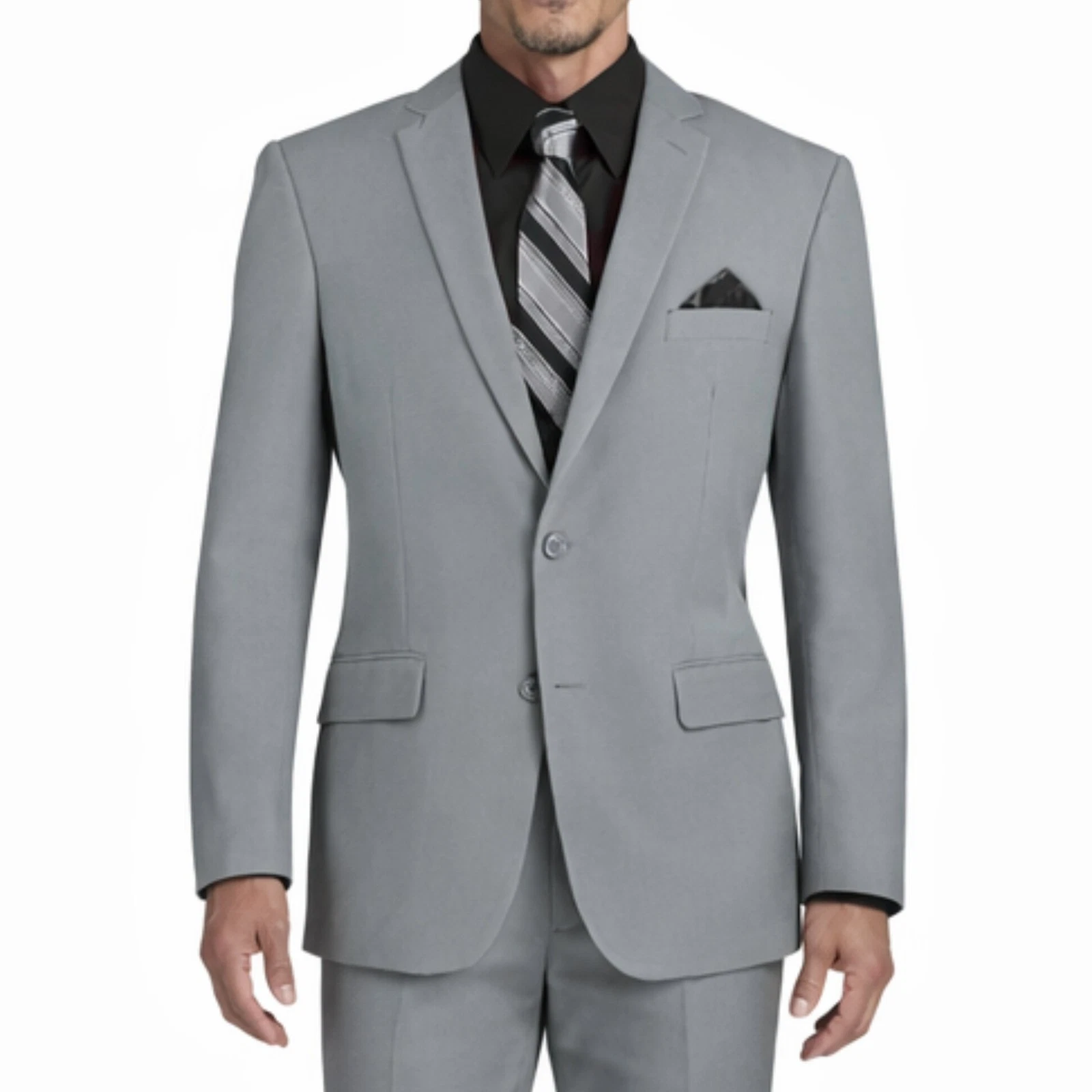 LUCCI Men's Gray 2 Button Slim Fit Poplin Polyester Suit, 34S-56L - NEW
Opens in a new window or tab