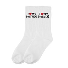 Valentines Day Gifts I Love My Boyfriend Socks for Girlfriend Funny 5-12