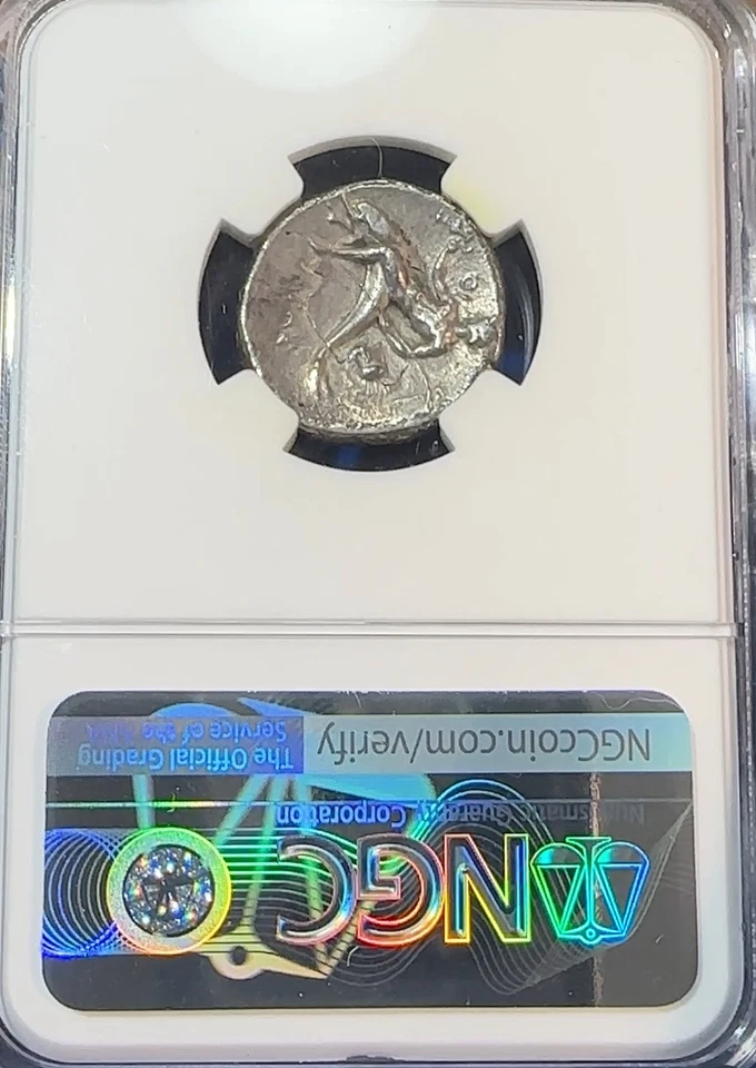 281-240 aC Calabria, Taras Didrachm NGC AU Belleza Nueva Losa Mejor Precio eBay* CHRC Foto 2 de 3