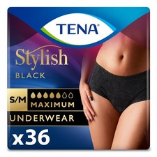 Women's Stylish Black Underwear Soft Comfort Fit All Day Multipack S/M 36-Pack