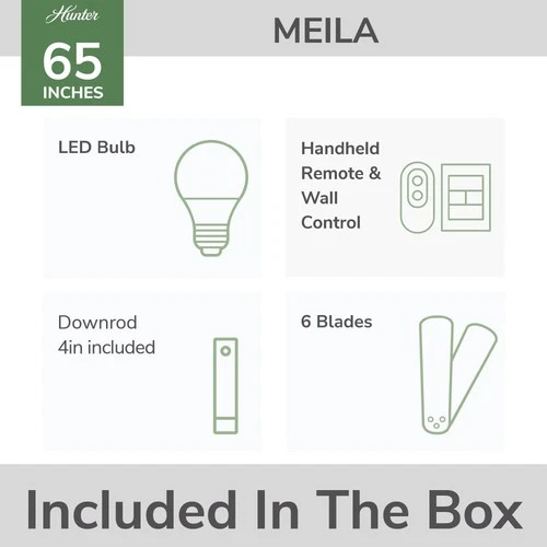 65" Casablanca Melia Matte Black LED Ceiling Fan - Picture 8 of 10